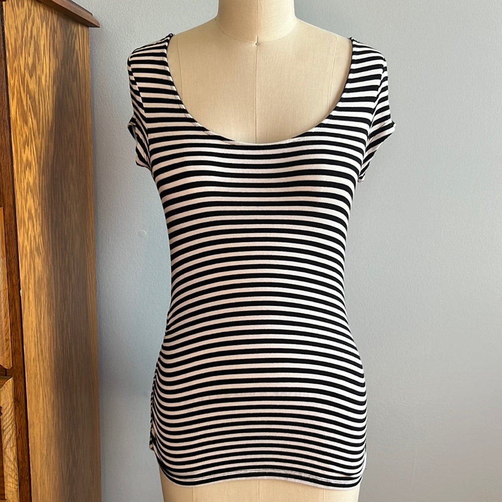 Black & white striped shirt
